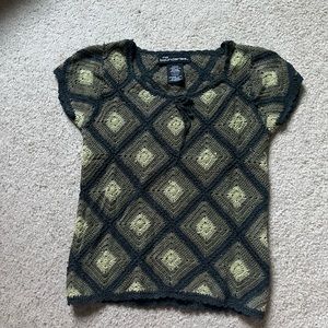 No Boundaries Crochet Patchwork Top